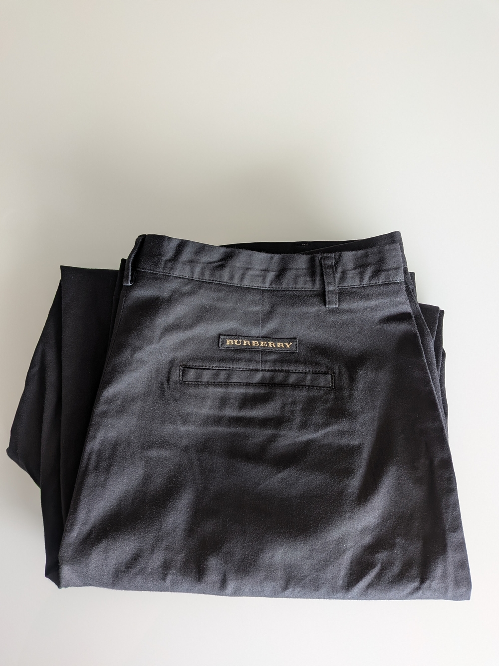 Burberry Black Button Zip Logo Accent Women's Golf  Dress Pants Cotton Blend - Picture 14 of 14